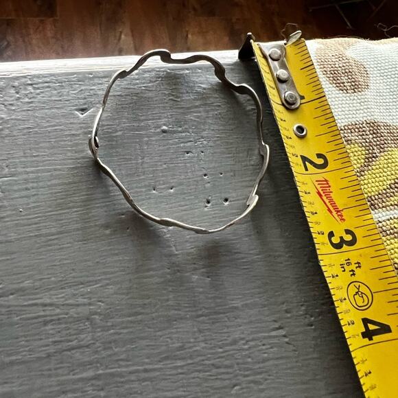Sterling Silver Artist Made Bangle Bracelet - Picture 5 of 7